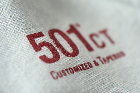 BANGKOK, THAILAND - APRIL 25, 2017: Close up of the details of new LEVI'S 501CT (Customized and...