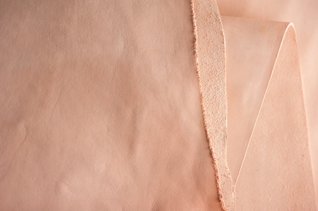 texture of vegetable tanned leather, raw material for leather working