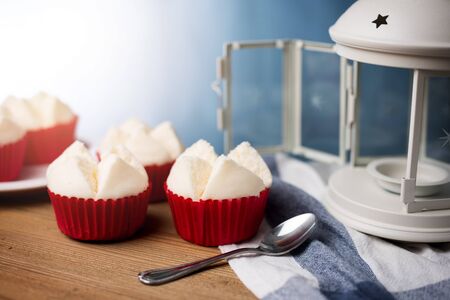 Thai steamed cupcakes or cotton wool cupcakes also called Pui Fai in Thai. Pui Fai is light and...