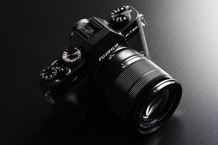BANGKOK, THAILAND - MAY 20, 2018: The Fujifilm X-T20 attatched with Fujinon XC 16-50 mm lens. The...