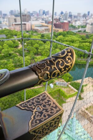 Details of Osaka Castle main tower. The castle is one of Japan's most famous landmarks.のeditorial素材