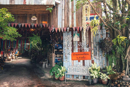 RATCHABURI, THAILAND - JANUARY 03, 2019: Ban Hom Tien Candle-Making Shop & Cafe, one of most famous...