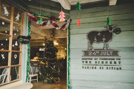 RATCHABURI, THAILAND - JANUARY 04, 2019: The Scenery Vintage Farm. The first sheep farm in Thailand located in Suan Phueng, Ratchaburi, Thailand.のeditorial素材