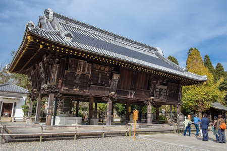 CHIBA, JAPAN - NOVEMBER 03, 2019: Ancient building in Naritasan Shinshoji Temple located in central Narita, Chiba, Japan.のeditorial素材
