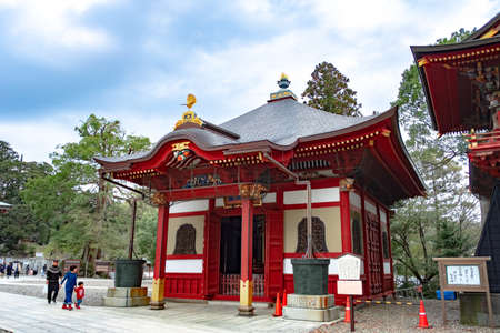 CHIBA, JAPAN - NOVEMBER 03, 2019: Ancient building in Naritasan Shinshoji Temple located in central Narita, Chiba, Japan.のeditorial素材