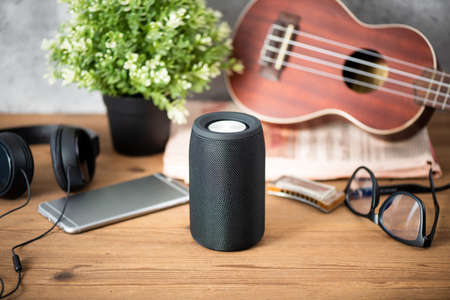 mini wireless portable speaker for music listening.