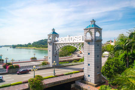 SINGAPORE - MAY 10, 2019: The entrance of Sentosa Island in Singapore.のeditorial素材