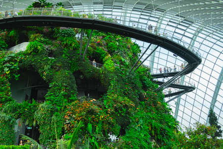 SINGAPORE - MAY 11, 2019: The Cloud Forest Dome, withのeditorial素材