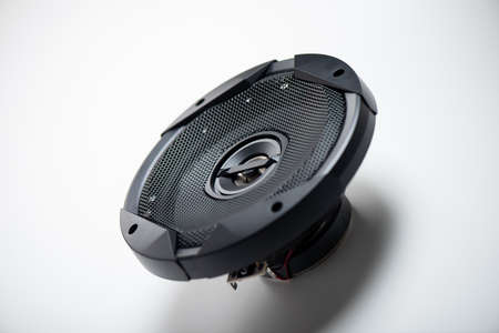 Coaxial car speaker, 2-way loudspeakers with tweeter and mid-range driver.の写真素材