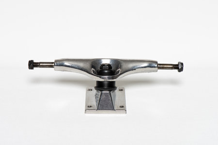 New skateboard truck isolated over white background.の写真素材
