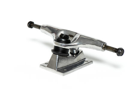 New skateboard truck isolated over white background.の写真素材