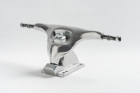 Close up new bushing truck system for surfskate.の写真素材