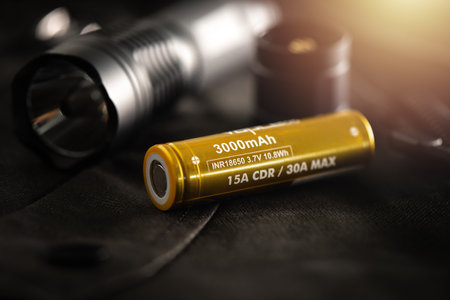The golden INR18650 3.7V rechargeable battery. INR18650 battery is Lithium nickel rechargeable...