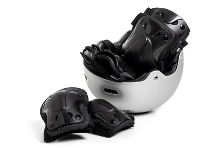 Protective gears for surfskate, skateboard and other extreme sports.の写真素材