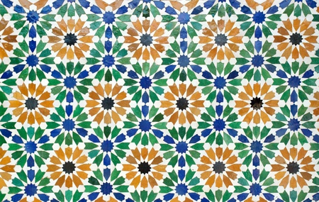 the colorful of morocco tilesの写真素材