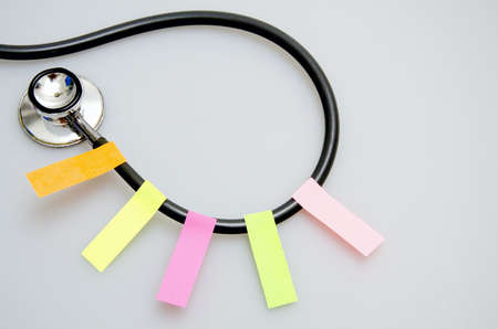 stethoscope with notepadの写真素材