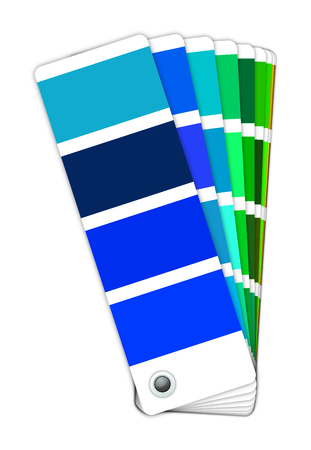 Color fans blue-green-brownのイラスト素材