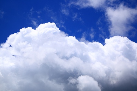 White cloud and blue sky in summer