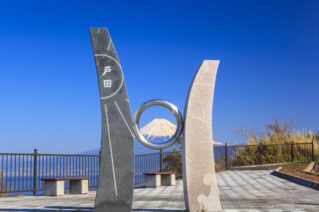 Mt. Fuji view from Deaimisaki, Shizuoka, Japanのeditorial素材