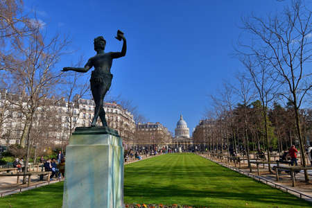 Paris, France. PanthÃ©on seen from Jardin du Luxembourg. March 6, 2022.のeditorial素材