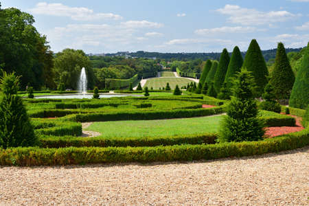 Hauts-de-Seine, France. A garden in Sceaux Park. August 24, 2021.のeditorial素材