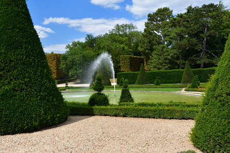 Hauts-de-Seine, France. A garden in Sceaux Park. August 24, 2021.のeditorial素材