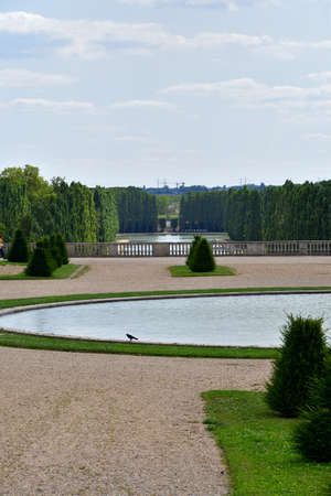 Hauts-de-Seine, France. A garden in Sceaux Park. August 24, 2021.のeditorial素材