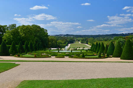 Hauts-de-Seine, France. A garden in Sceaux Park. August 24, 2021.のeditorial素材