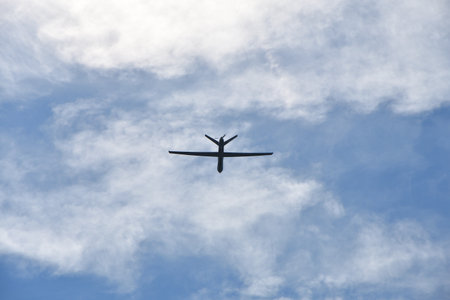 Paris, France. A military drone that participated for the first time on Bastille Day. July 14, 2022.のeditorial素材