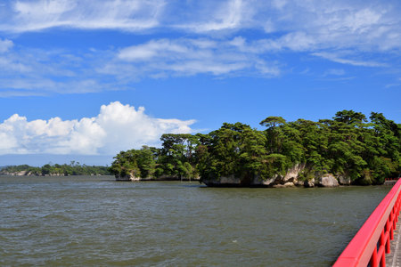 Matsushima, Miyagi Prefecture, Japan. Fukuura Island on the Matsushima coast. August 9, 2023.の写真素材