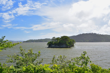 Matsushima, Miyagi Prefecture, Japan. View from Fukuura Island on the Matsushima coast. August 9, 2023.の写真素材