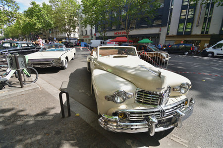 Paris, France. Classic car event held on Avenue des Ternes. July 16, 2023.のeditorial素材