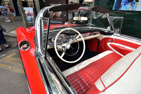 Paris, France. Classic car event held on Avenue des Ternes. July 16, 2023.のeditorial素材