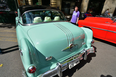 Paris, France. Classic car event held on Avenue des Ternes. July 16, 2023.のeditorial素材