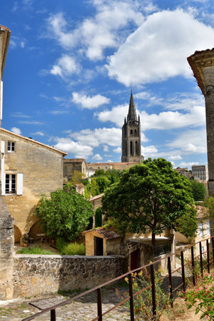 Saint-Emilion, France. A charming medieval town with stunning architecture and a rich history. August 15, 2024.の写真素材