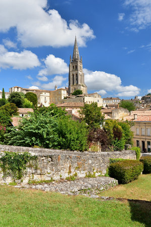 Saint-Emilion, France. A charming medieval town with stunning architecture and a rich history. August 15, 2024.の写真素材