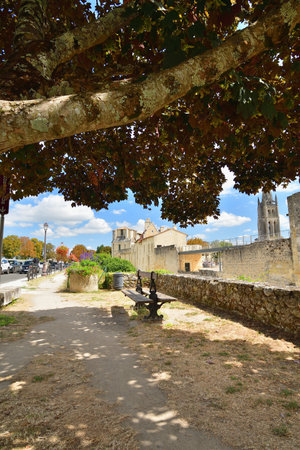 Saint-Emilion, France. A charming medieval town with stunning architecture and a rich history. August 15, 2024.の写真素材