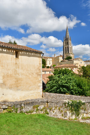 Saint-Emilion, France. A charming medieval town with stunning architecture and a rich history. August 15, 2024.の写真素材