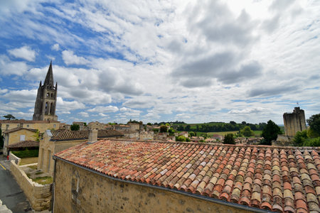 Saint-Emilion, France. A charming medieval town with stunning architecture and a rich history. August 15, 2024.の写真素材