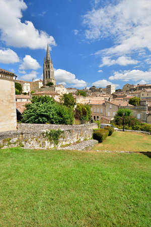 Saint-Emilion, France. A charming medieval town with stunning architecture and a rich history. August 15, 2024.の写真素材