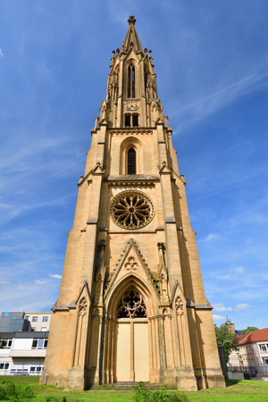 Metz, France. Tour du Temple de La Garnison de Metz (Temple Tower of the Metz Garrison). May 10, 2024.の写真素材