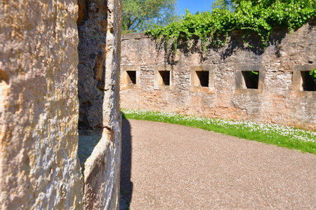 Metz, France. The ramparts of Fort de Bellecroix, the banks of the Moselle and Seille rivers. May 11, 2024.の写真素材