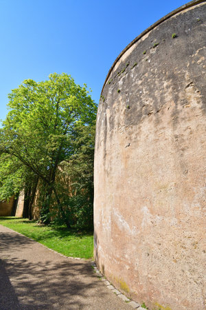 Metz, France. The ramparts of Fort de Bellecroix, the banks of the Moselle and Seille rivers. May 11, 2024.の写真素材