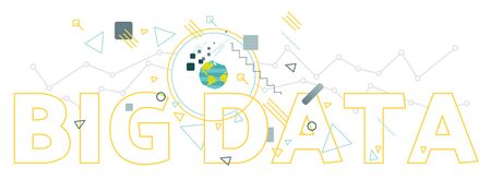 Big data vector illustration concept. Graphic elements.