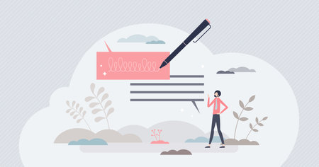 Advice or support consultation for questions and problem tiny person conceptのイラスト素材