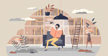 Bibliotherapy as depression treatment with bookのイラスト素材