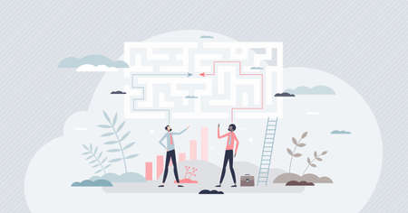 Building rapport or communication connection using dialog tiny person conceptのイラスト素材