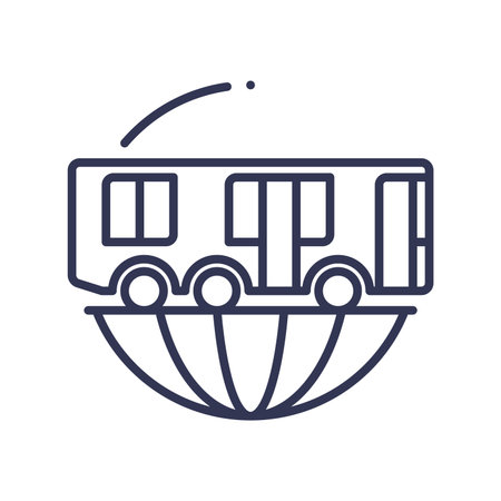 Eco friendly public bus symbolのイラスト素材
