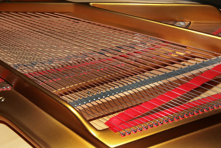 Piano stringsの写真素材