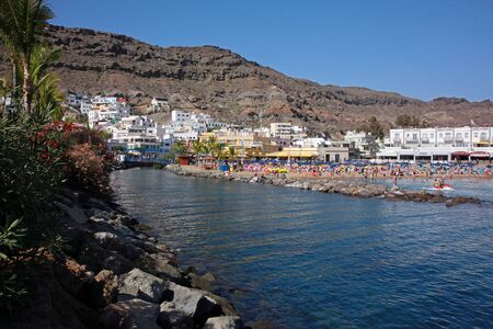 Beach of Puerto de Mogan, Gran Canariaのeditorial素材